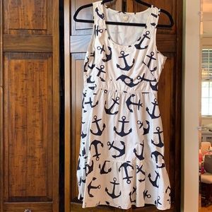 J. Crew anchor print dress